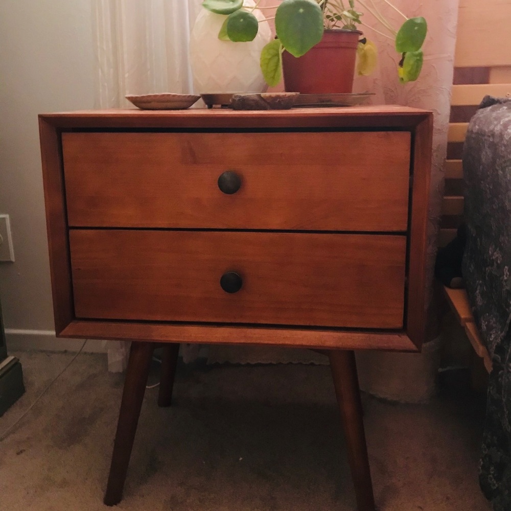 Mid century modern bedside table